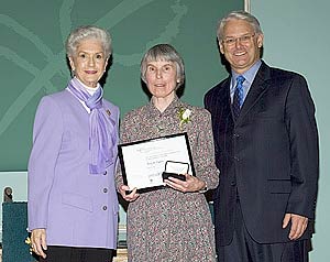 Mary Toynbee receiving a BC Community Achievement Award